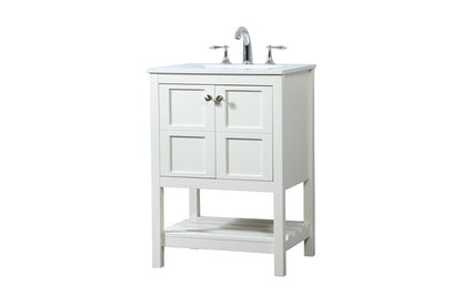 Elegant Furniture & Lighting - Theo 24 inch Single bathroom vanity in white - VF16424WH veiw 14