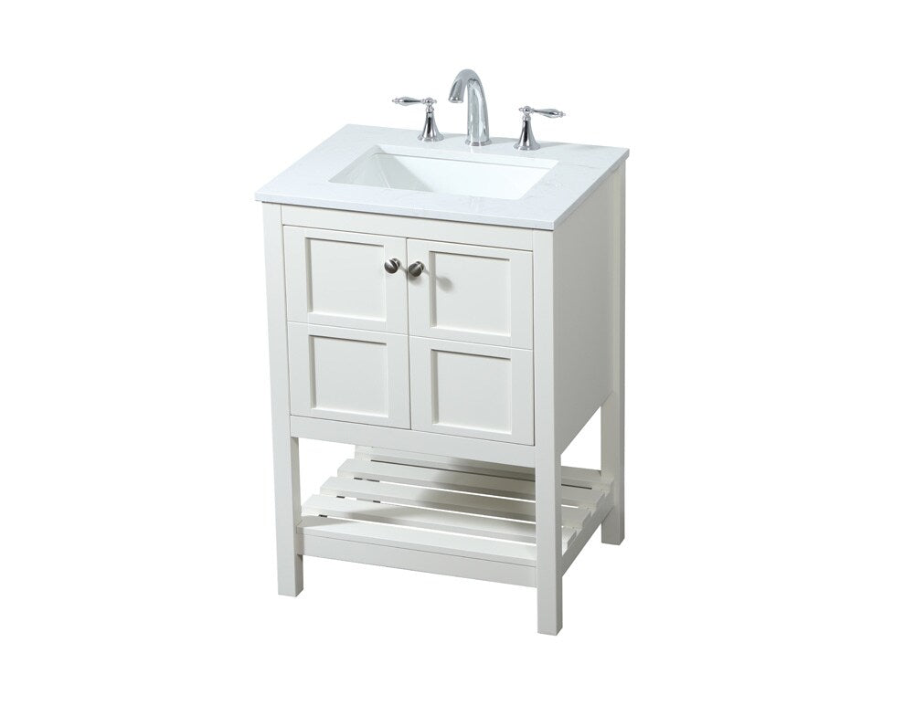 Elegant Furniture & Lighting - Theo 24 inch Single bathroom vanity in white - VF16424WH veiw 15