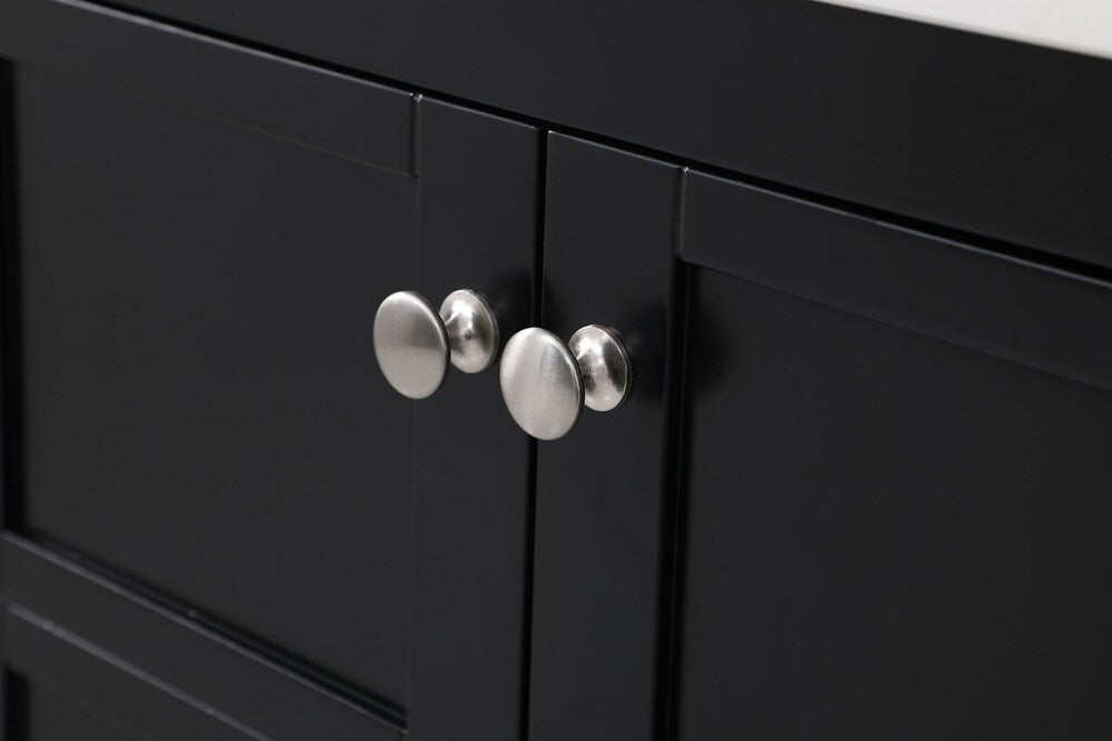 Elegant Furniture & Lighting - Theo 30 inch Single Bathroom Vanity in Black with Backsplash - VF16430BK-BS veiw 5
