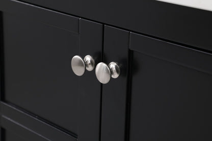 Elegant Furniture & Lighting - Theo 30 inch Single Bathroom Vanity in Black with Backsplash - VF16430BK-BS veiw 5