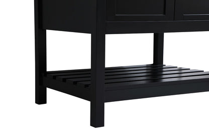 Elegant Furniture & Lighting - Theo 30 inch Single Bathroom Vanity in Black with Backsplash - VF16430BK-BS veiw 6