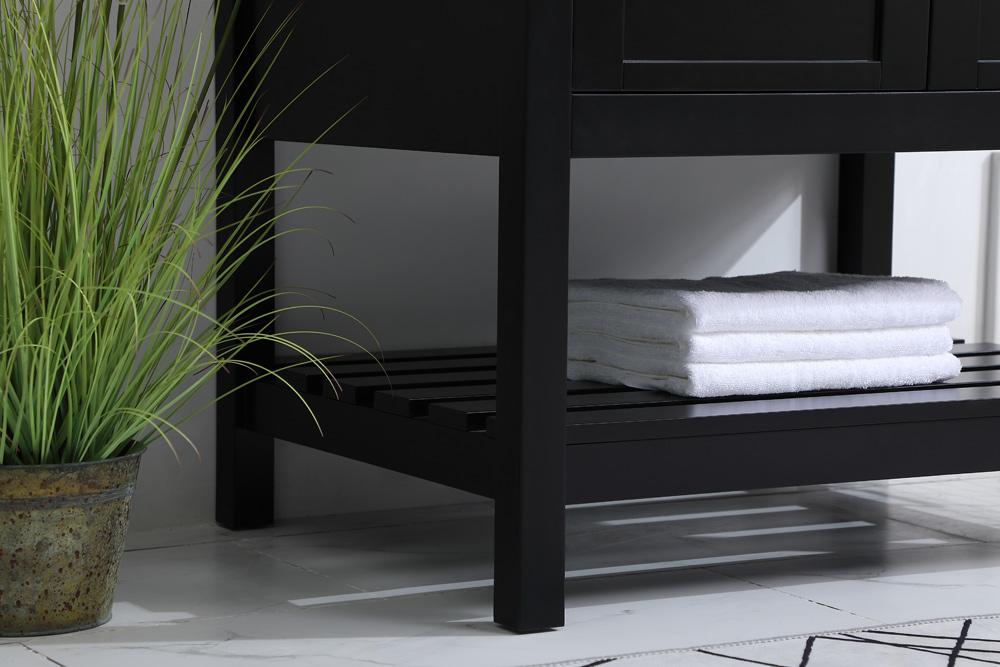 Elegant Furniture & Lighting - Theo 30 inch Single Bathroom Vanity in Black with Backsplash - VF16430BK-BS veiw 12