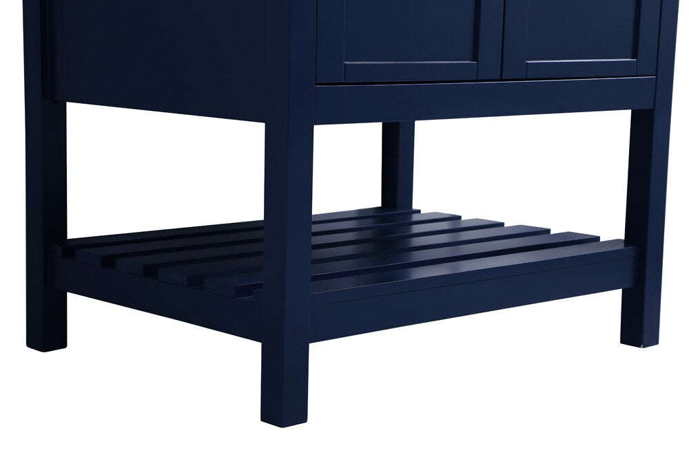 Elegant Furniture & Lighting - Theo 30 inch Single Bathroom Vanity in Blue with Backsplash - VF16430BL-BS veiw 5
