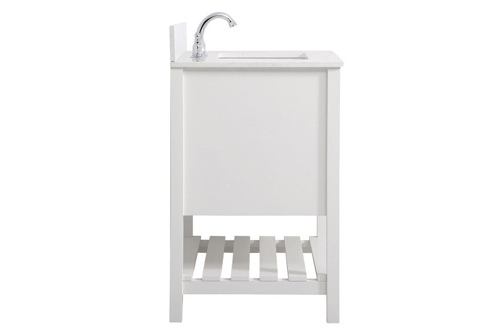 Elegant Furniture & Lighting - Theo 30 inch Single Bathroom Vanity in White with Backsplash - VF16430WH-BS veiw 5