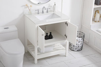 Elegant Furniture & Lighting - Theo 30 inch Single Bathroom Vanity in White with Backsplash - VF16430WH-BS veiw 9
