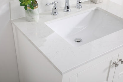 Elegant Furniture & Lighting - Theo 30 inch Single Bathroom Vanity in White with Backsplash - VF16430WH-BS veiw 11