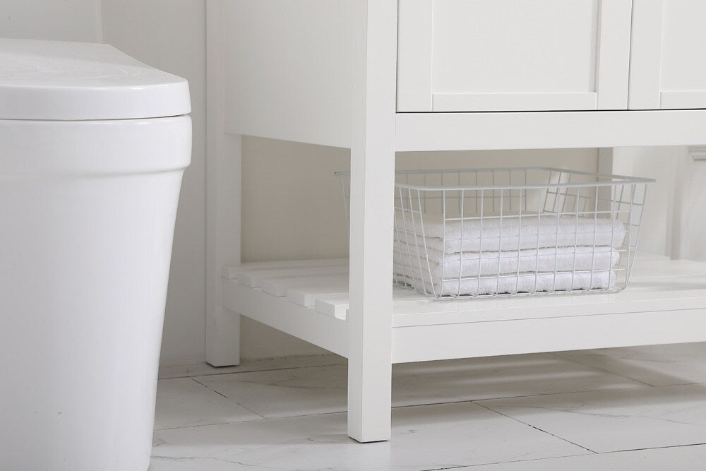 Elegant Furniture & Lighting - Theo 30 inch Single Bathroom Vanity in White with Backsplash - VF16430WH-BS veiw 12