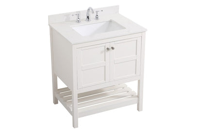 Elegant Furniture & Lighting - Theo 30 inch Single Bathroom Vanity in White with Backsplash - VF16430WH-BS veiw 14