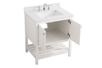 Elegant Furniture & Lighting - Theo 30 inch Single Bathroom Vanity in White with Backsplash - VF16430WH-BS veiw 15