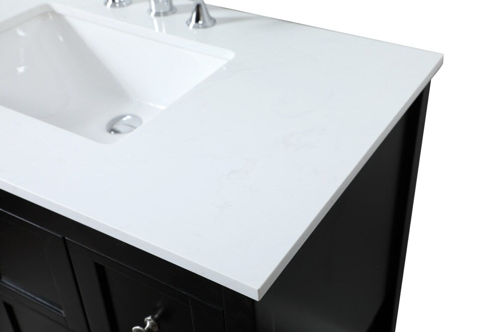 Elegant Furniture & Lighting - Theo 32 inch Single bathroom vanity in black - VF16432BK veiw 4