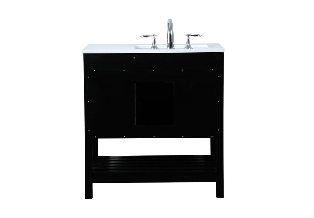 Elegant Furniture & Lighting - Theo 32 inch Single bathroom vanity in black - VF16432BK veiw 8