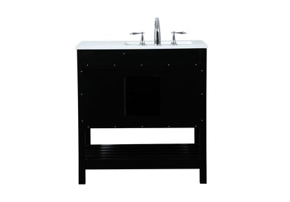Elegant Furniture & Lighting - Theo 32 inch Single bathroom vanity in black - VF16432BK veiw 8