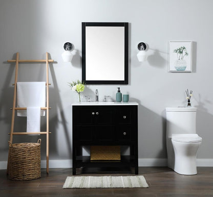 Elegant Furniture & Lighting - Theo 32 inch Single bathroom vanity in black - VF16432BK veiw 11
