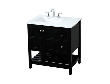 Elegant Furniture & Lighting - Theo 32 inch Single bathroom vanity in black - VF16432BK veiw 15