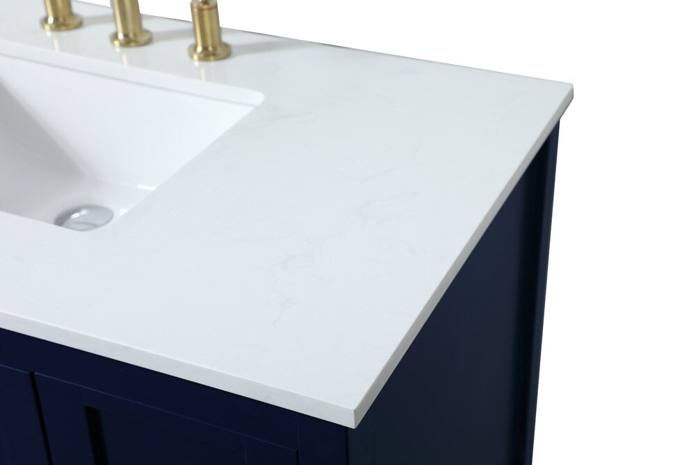 Elegant Furniture & Lighting - Theo 32 inch Single bathroom vanity in blue - VF16432BL veiw 4