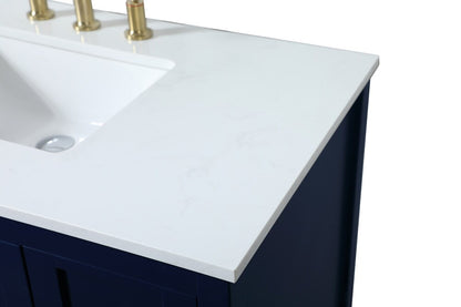 Elegant Furniture & Lighting - Theo 32 inch Single bathroom vanity in blue - VF16432BL veiw 4