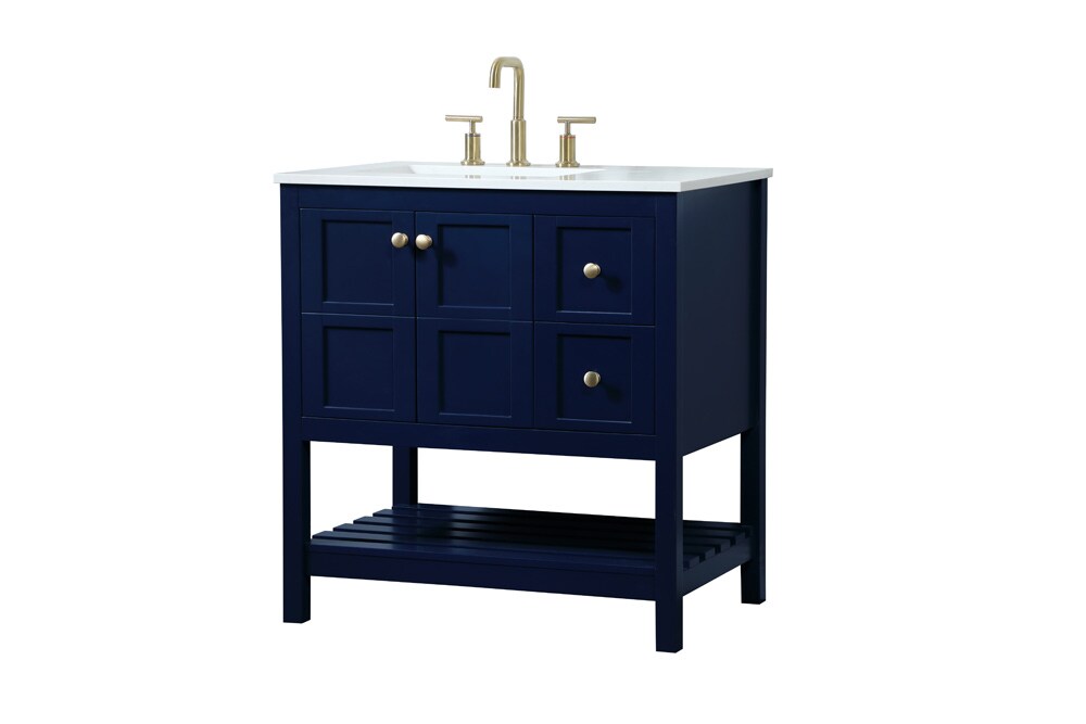 Elegant Furniture & Lighting - Theo 32 inch Single bathroom vanity in blue - VF16432BL veiw 14