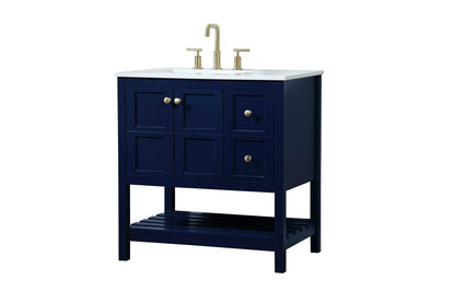 Elegant Furniture & Lighting - Theo 32 inch Single bathroom vanity in blue - VF16432BL veiw 14
