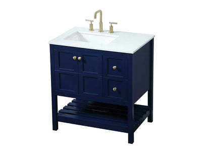 Elegant Furniture & Lighting - Theo 32 inch Single bathroom vanity in blue - VF16432BL veiw 15