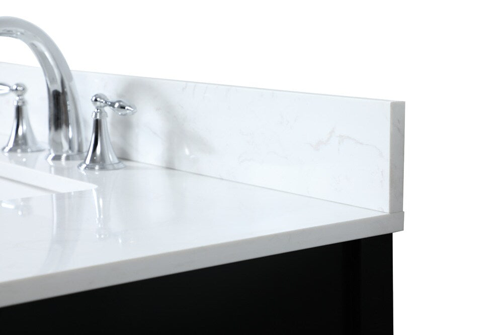Elegant Furniture & Lighting - Theo 32 inch Single bathroom vanity in black with backsplash - VF16432BK-BS veiw 4