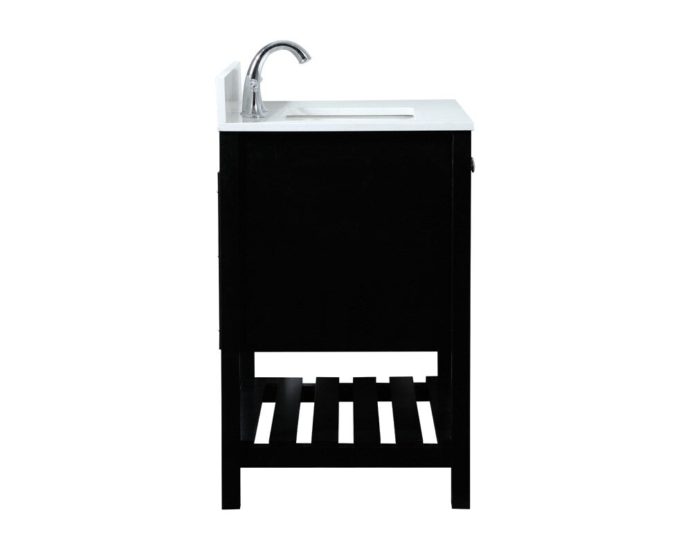 Elegant Furniture & Lighting - Theo 32 inch Single bathroom vanity in black with backsplash - VF16432BK-BS veiw 7