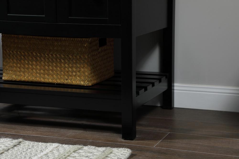 Elegant Furniture & Lighting - Theo 32 inch Single bathroom vanity in black with backsplash - VF16432BK-BS veiw 13