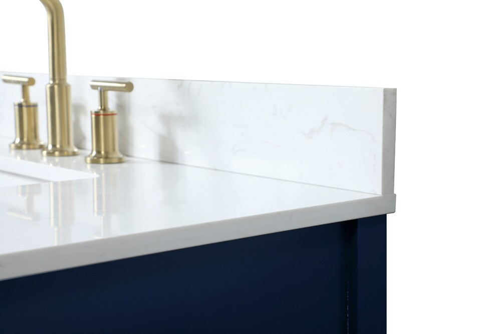Elegant Furniture & Lighting - Theo 32 inch Single bathroom vanity in blue with backsplash - VF16432BL-BS veiw 4