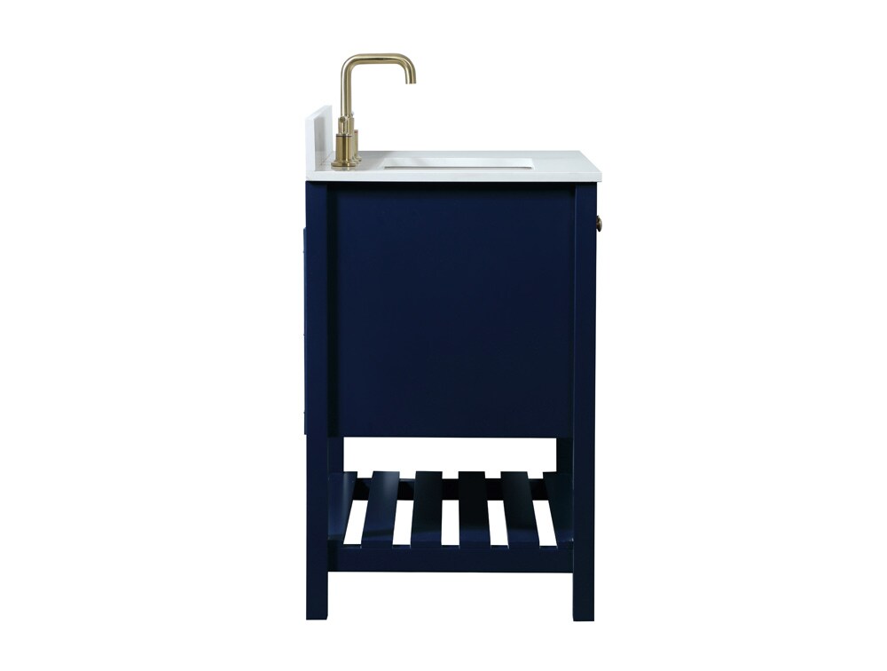 Elegant Furniture & Lighting - Theo 32 inch Single bathroom vanity in blue with backsplash - VF16432BL-BS veiw 7