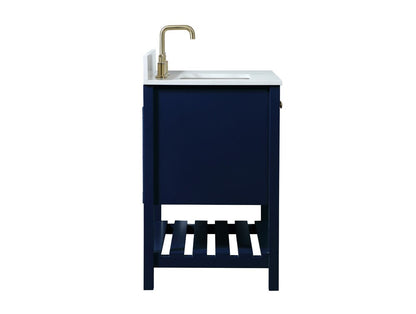 Elegant Furniture & Lighting - Theo 32 inch Single bathroom vanity in blue with backsplash - VF16432BL-BS veiw 7