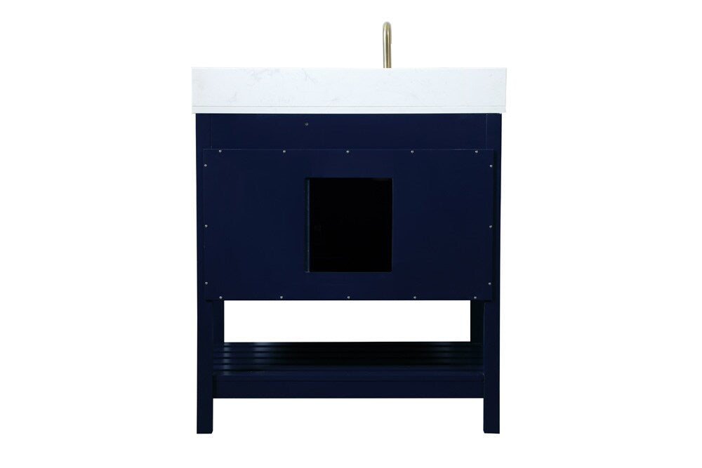 Elegant Furniture & Lighting - Theo 32 inch Single bathroom vanity in blue with backsplash - VF16432BL-BS veiw 8