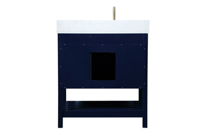 Elegant Furniture & Lighting - Theo 32 inch Single bathroom vanity in blue with backsplash - VF16432BL-BS veiw 8