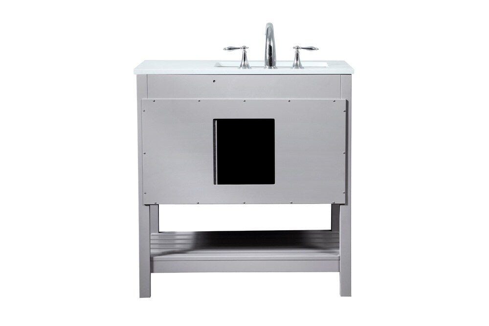 Elegant Furniture & Lighting - Theo 32 inch Single bathroom vanity in grey - VF16432GR veiw 8