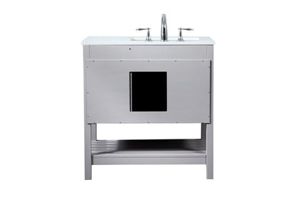 Elegant Furniture & Lighting - Theo 32 inch Single bathroom vanity in grey - VF16432GR veiw 8