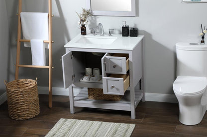 Elegant Furniture & Lighting - Theo 32 inch Single bathroom vanity in grey - VF16432GR veiw 10