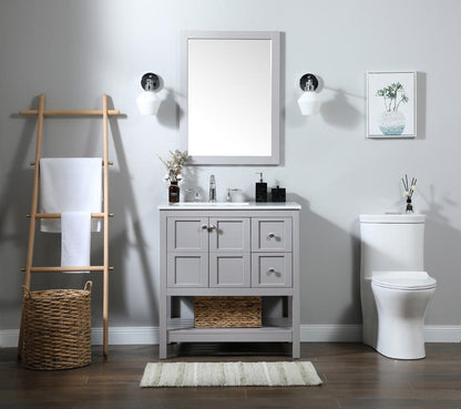 Elegant Furniture & Lighting - Theo 32 inch Single bathroom vanity in grey - VF16432GR veiw 11