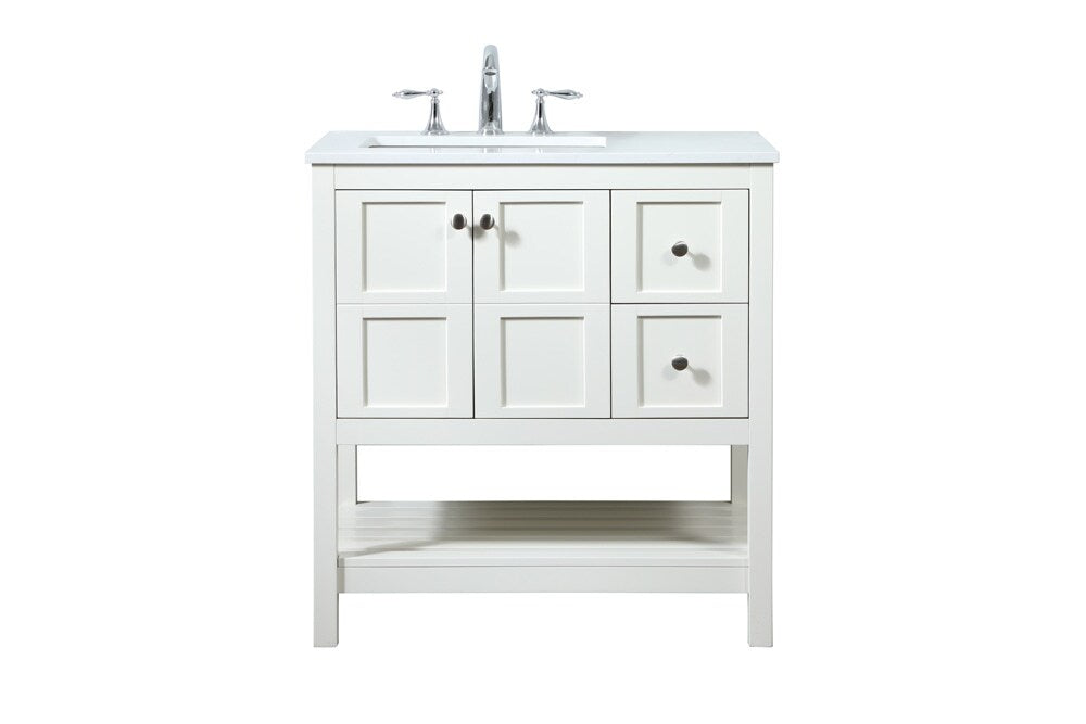 Elegant Furniture & Lighting - Theo 32 inch Single bathroom vanity in white - VF16432WH veiw 1