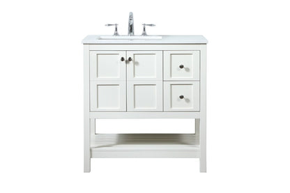 Elegant Furniture & Lighting - Theo 32 inch Single bathroom vanity in white - VF16432WH veiw 1