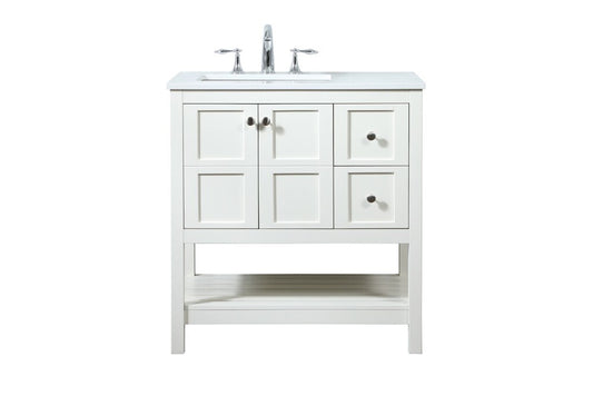 Elegant Furniture & Lighting - Theo 32 inch Single bathroom vanity in white - VF16432WH veiw 1