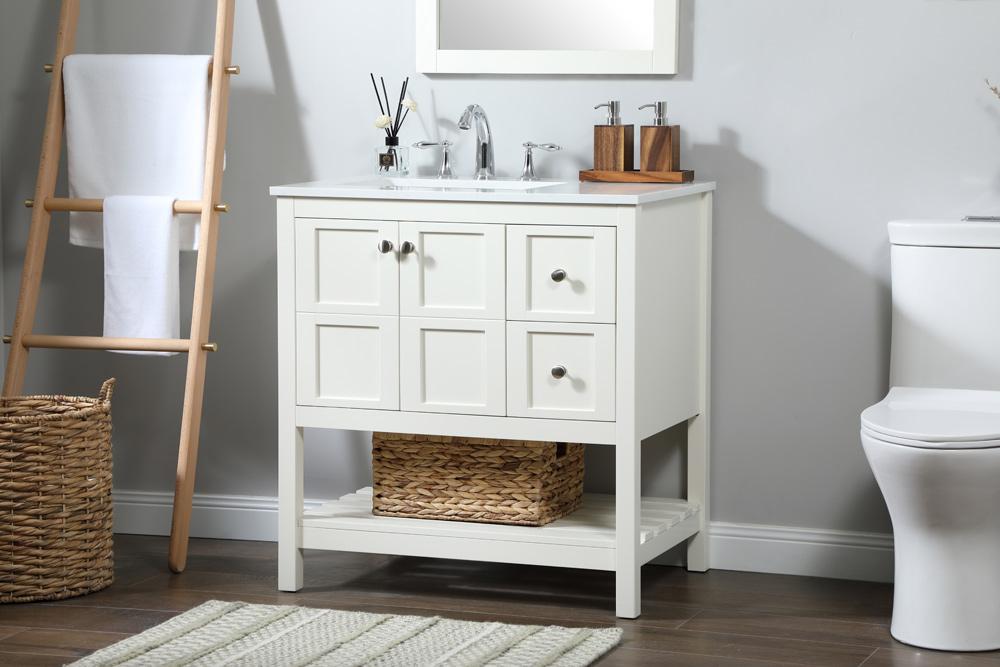 Elegant Furniture & Lighting - Theo 32 inch Single bathroom vanity in white - VF16432WH veiw 9