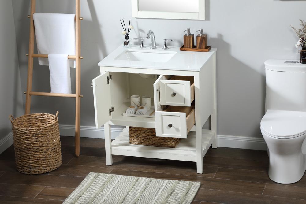 Elegant Furniture & Lighting - Theo 32 inch Single bathroom vanity in white - VF16432WH veiw 10
