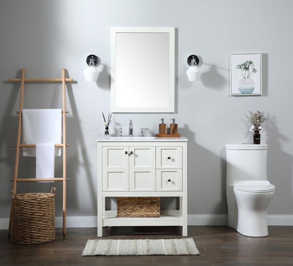 Elegant Furniture & Lighting - Theo 32 inch Single bathroom vanity in white - VF16432WH veiw 11