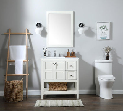 Elegant Furniture & Lighting - Theo 32 inch Single bathroom vanity in white - VF16432WH veiw 11