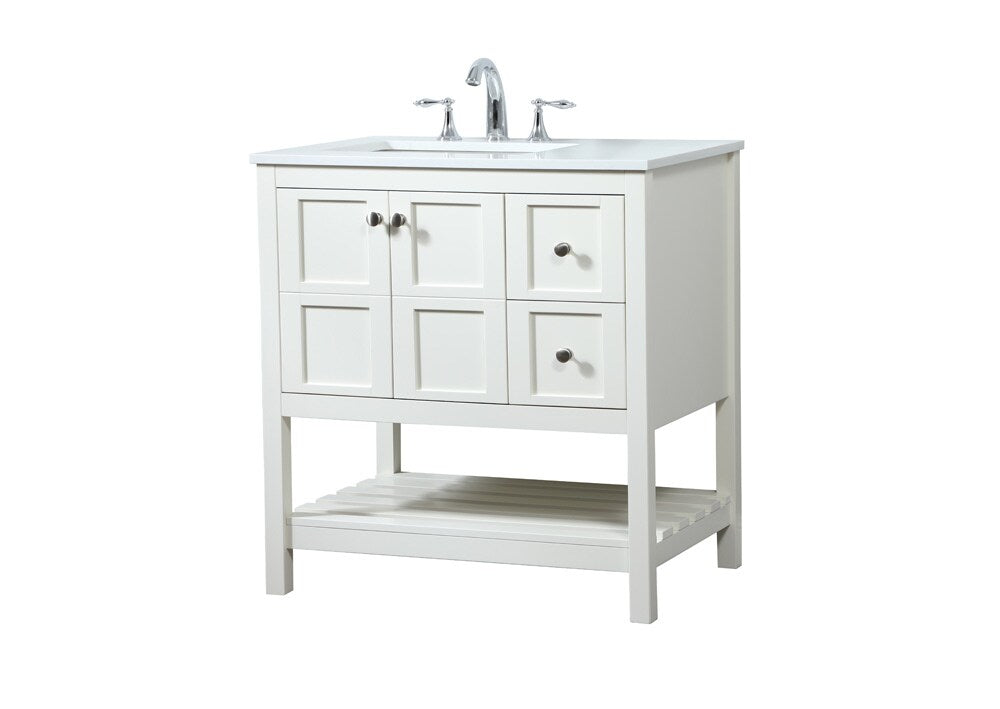 Elegant Furniture & Lighting - Theo 32 inch Single bathroom vanity in white - VF16432WH veiw 14