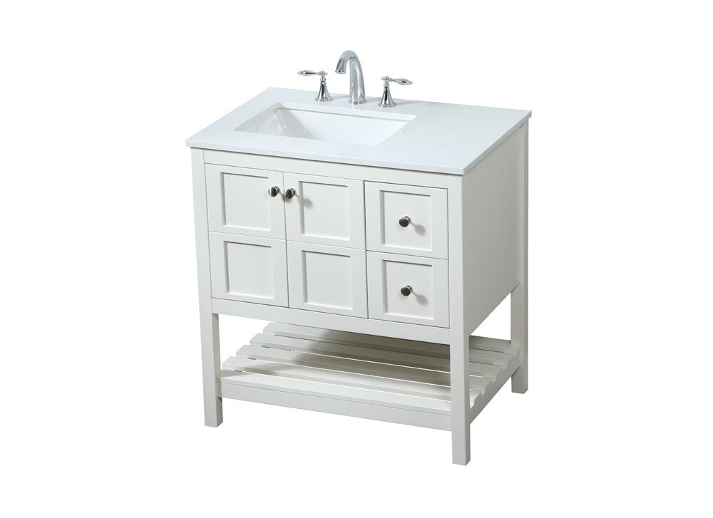 Elegant Furniture & Lighting - Theo 32 inch Single bathroom vanity in white - VF16432WH veiw 15