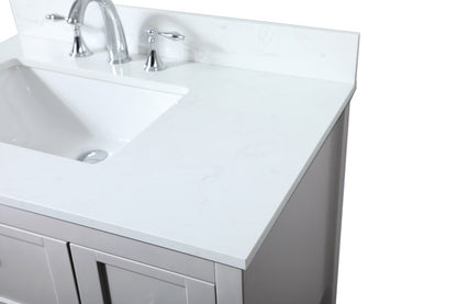 Elegant Furniture & Lighting - Theo 32 inch Single bathroom vanity in grey with backsplash - VF16432GR-BS veiw 4