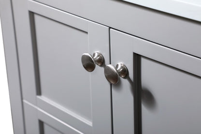 Elegant Furniture & Lighting - Theo 32 inch Single bathroom vanity in grey with backsplash - VF16432GR-BS veiw 5