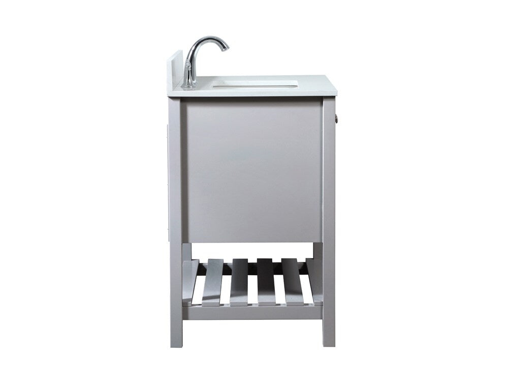 Elegant Furniture & Lighting - Theo 32 inch Single bathroom vanity in grey with backsplash - VF16432GR-BS veiw 7
