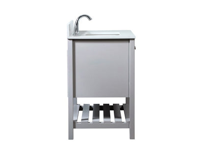 Elegant Furniture & Lighting - Theo 32 inch Single bathroom vanity in grey with backsplash - VF16432GR-BS veiw 7