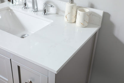 Elegant Furniture & Lighting - Theo 32 inch Single bathroom vanity in grey with backsplash - VF16432GR-BS veiw 12