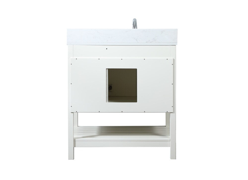 Elegant Furniture & Lighting - Theo 32 inch Single bathroom vanity in white with backsplash - VF16432WH-BS veiw 8